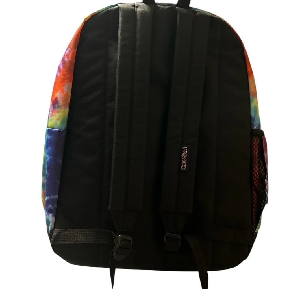 Eye-catching JanSport Tie Dye Backpack Orange Blue School Travel Bookbag new